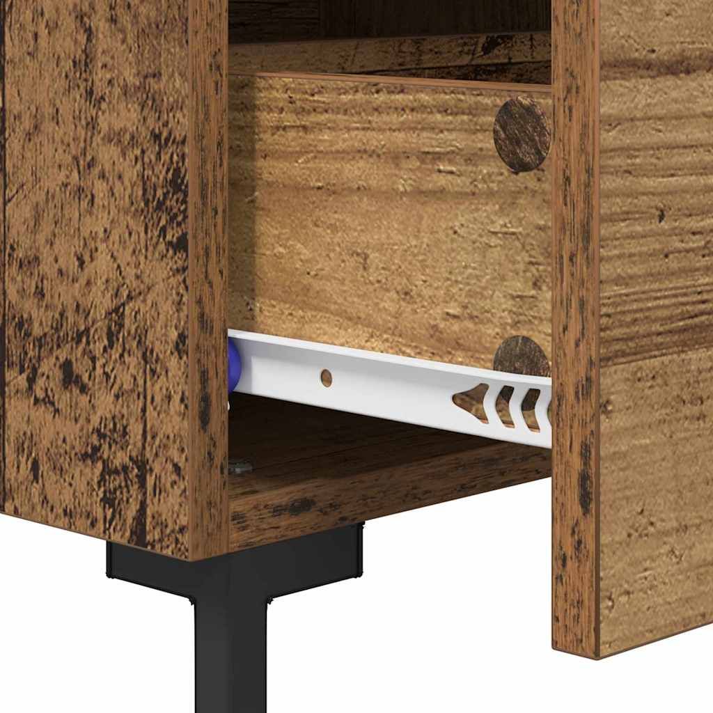 vidaXL Κομοδίνο 2 pcs Παλιό ξύλο 40 x 35 x 47,5 εκ Επεξεργασμένο ξύλο