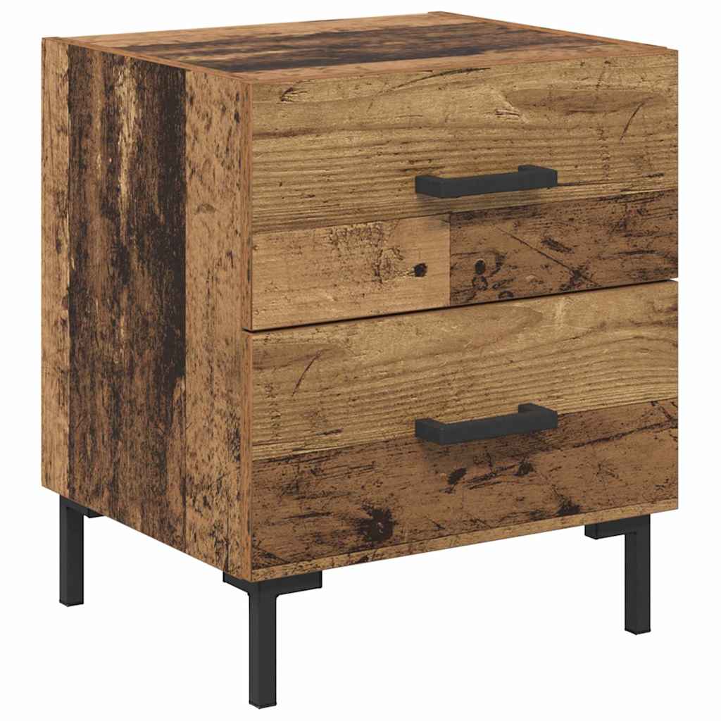 vidaXL Κομοδίνο 2 pcs Παλιό ξύλο 40 x 35 x 47,5 εκ Επεξεργασμένο ξύλο