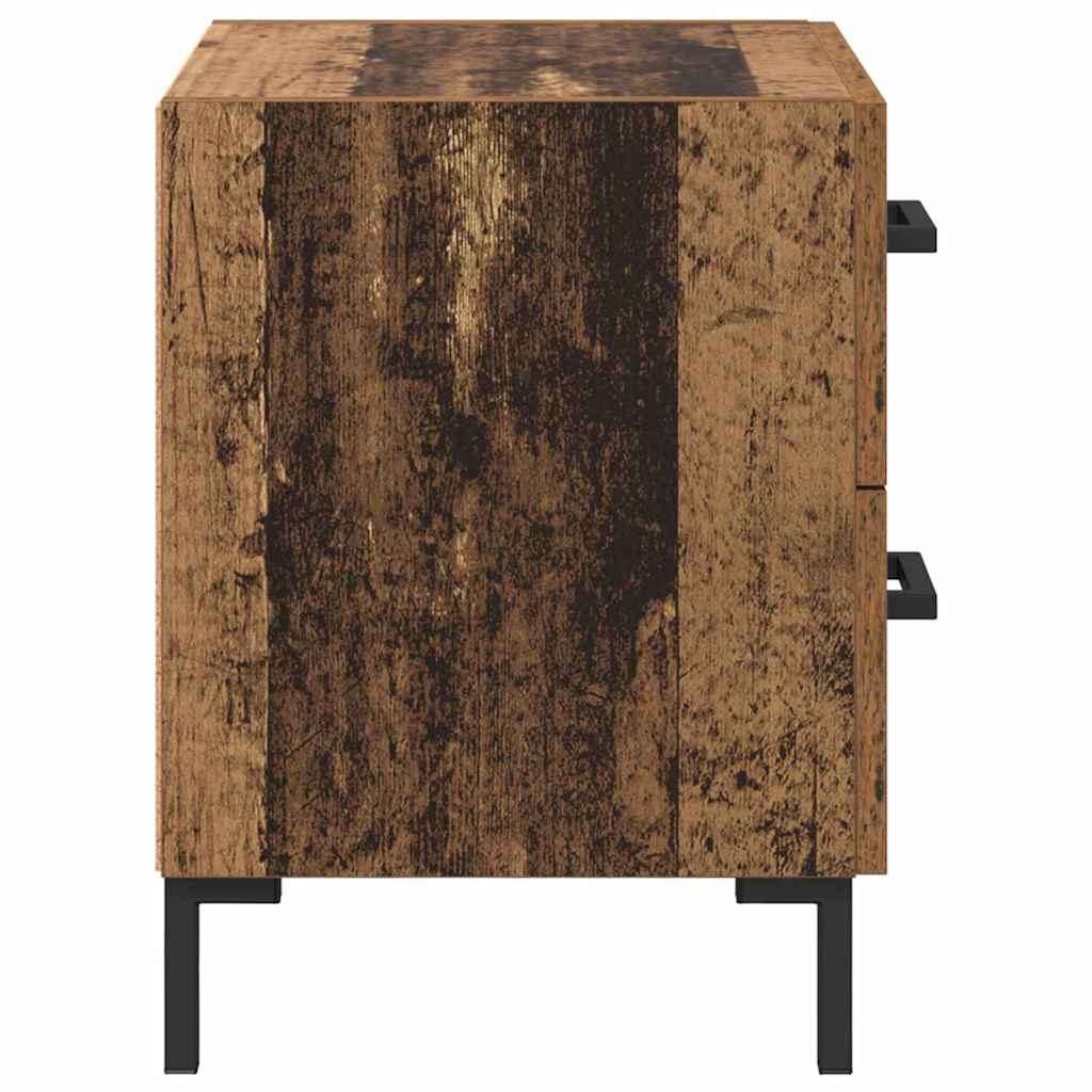 vidaXL Κομοδίνο 2 pcs Παλιό ξύλο 40 x 35 x 47,5 εκ Επεξεργασμένο ξύλο
