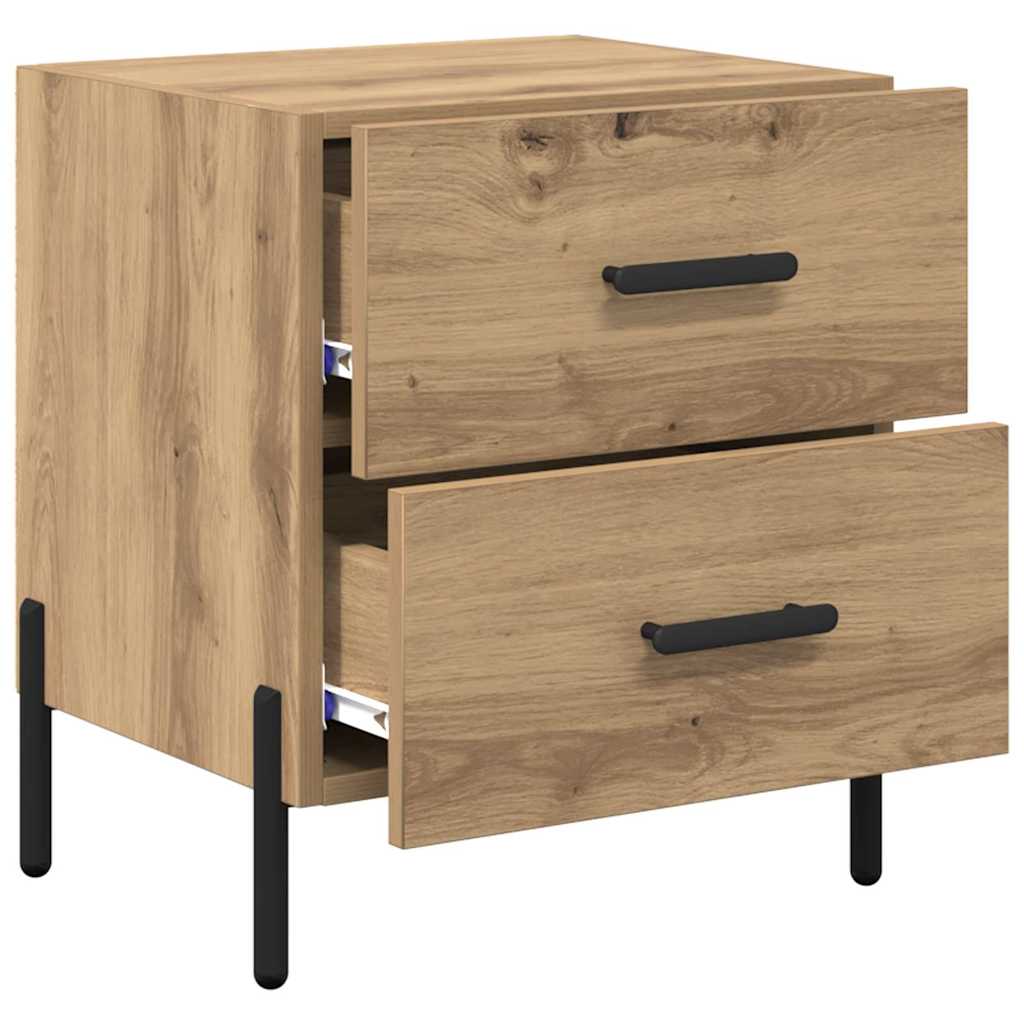 vidaXL Κομοδίνο 2 pcs Artisan Oak 40 x 35 x 47,5 εκ Επεξεργασμένο ξύλο