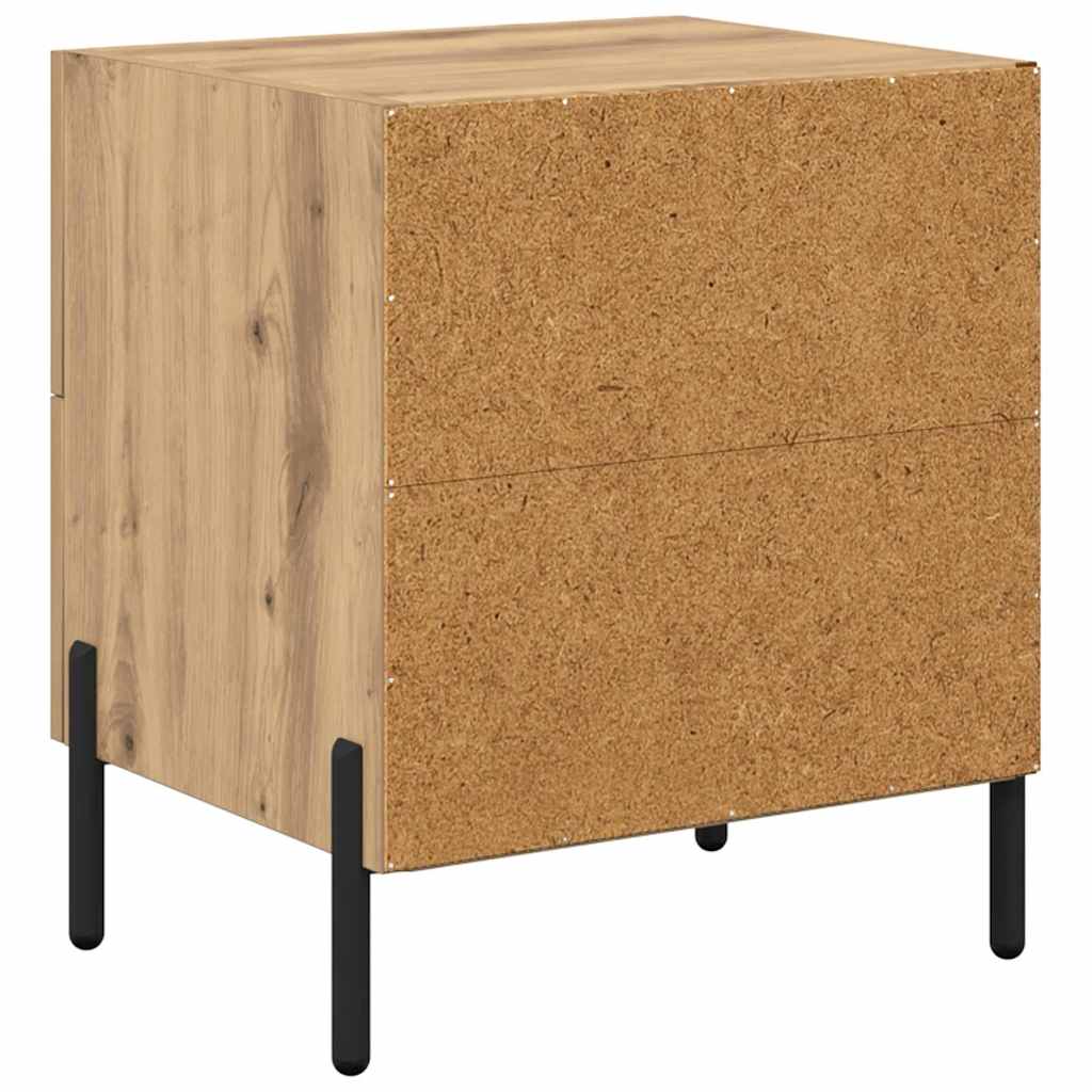 vidaXL Κομοδίνο 2 pcs Artisan Oak 40 x 35 x 47,5 εκ Επεξεργασμένο ξύλο