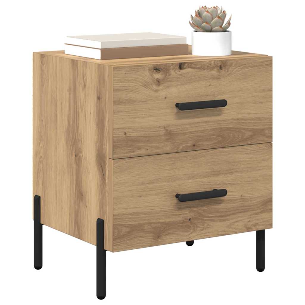 vidaXL Κομοδίνο 2 pcs Artisan Oak 40 x 35 x 47,5 εκ Επεξεργασμένο ξύλο