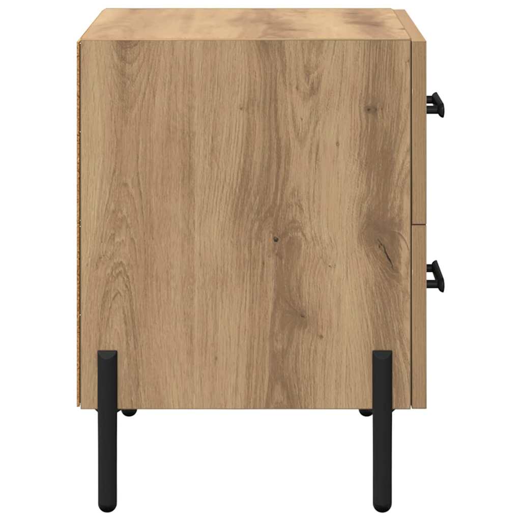 vidaXL Κομοδίνο 2 pcs Artisan Oak 40 x 35 x 47,5 εκ Επεξεργασμένο ξύλο