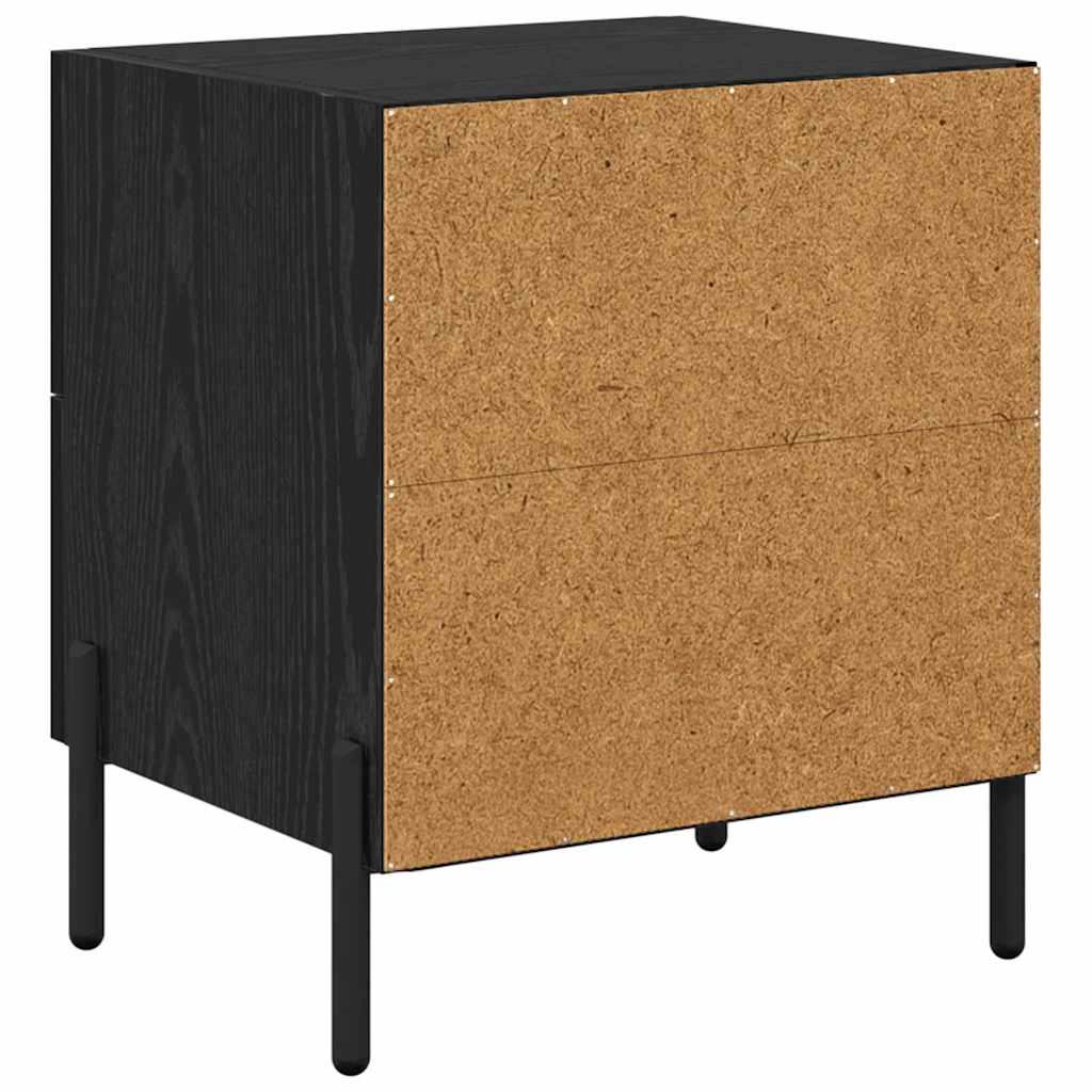 vidaXL Κομοδίνο Μαύρη Οξυά 40 x 35 x 47,5 εκ Επεξεργασμένο ξύλο