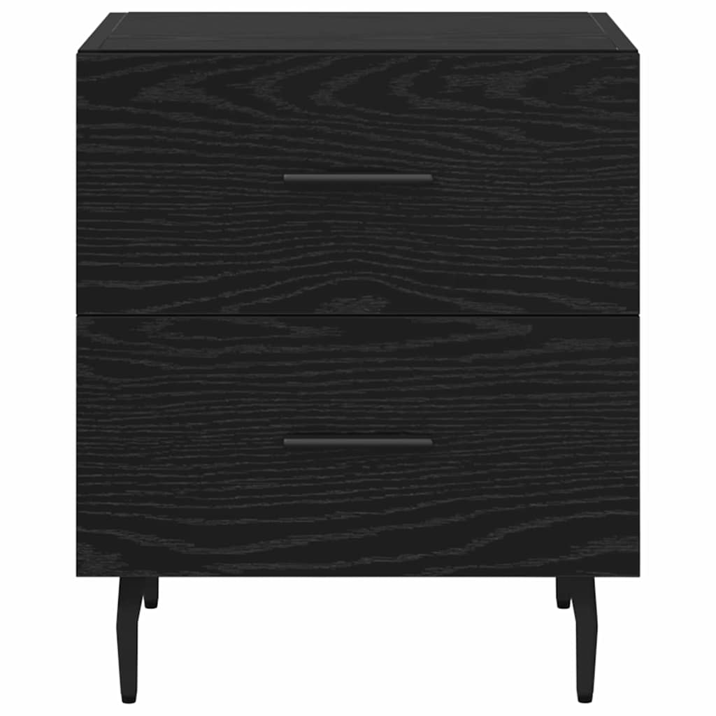 vidaXL Κομοδίνο Μαύρη Οξυά 40 x 35 x 47,5 εκ Επεξεργασμένο ξύλο