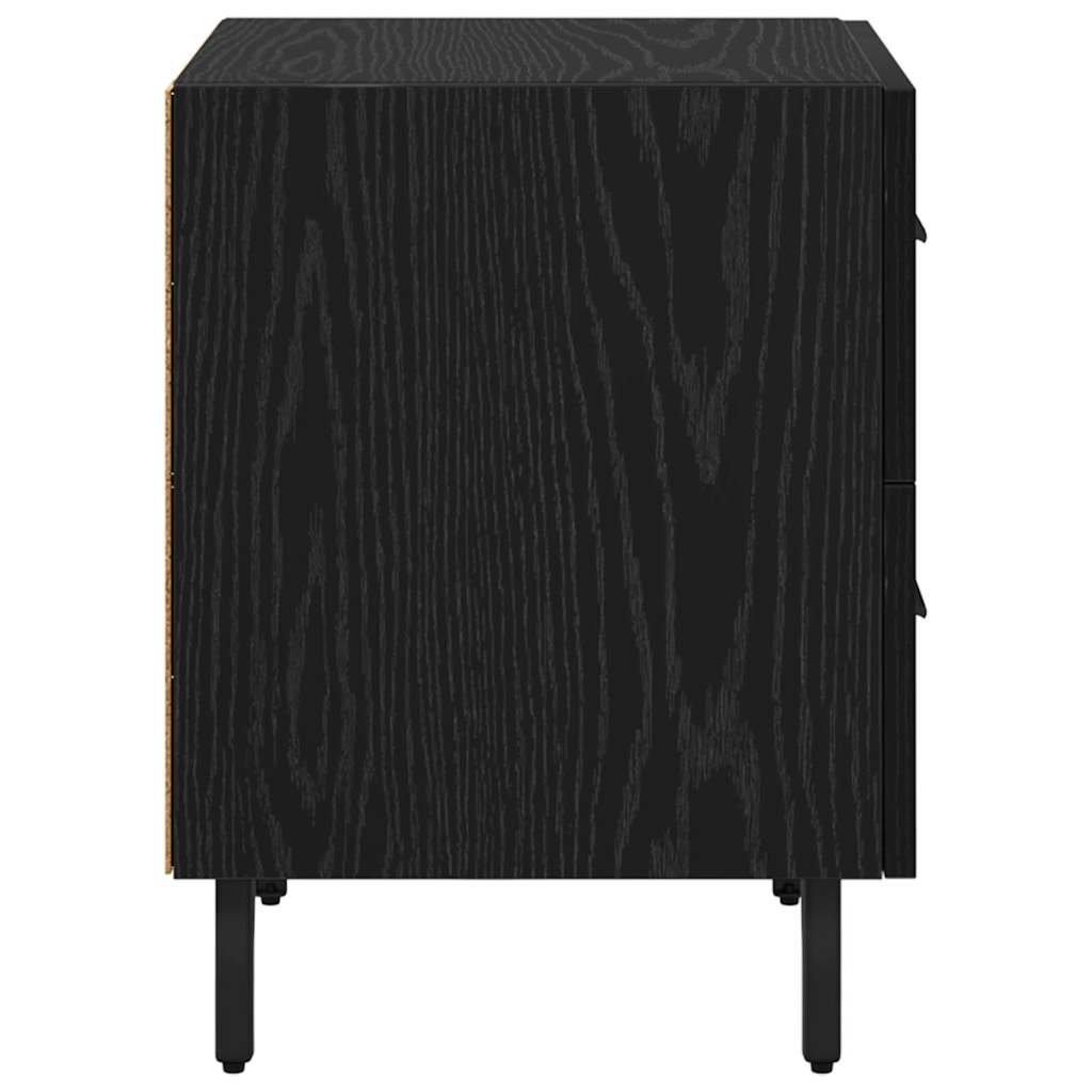 vidaXL Κομοδίνο Μαύρη Οξυά 40 x 35 x 47,5 εκ Επεξεργασμένο ξύλο