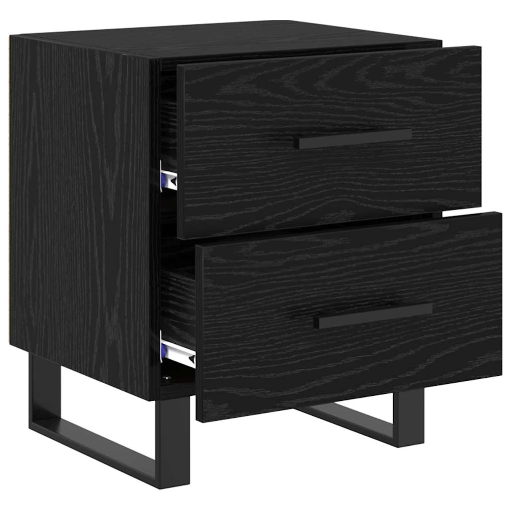 vidaXL Κομοδίνο Μαύρη Οξυά 40 x 35 x 47,5 εκ Επεξεργασμένο ξύλο