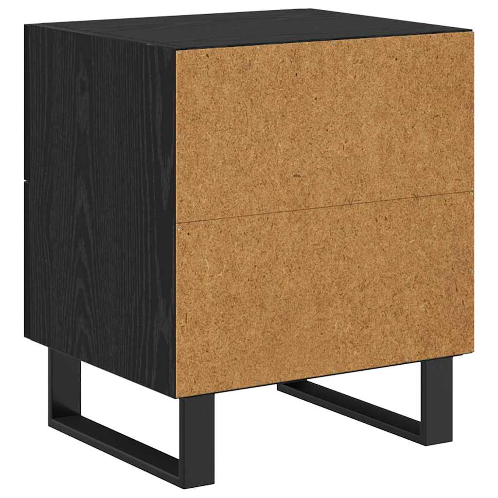 vidaXL Κομοδίνο Μαύρη Οξυά 40 x 35 x 47,5 εκ Επεξεργασμένο ξύλο