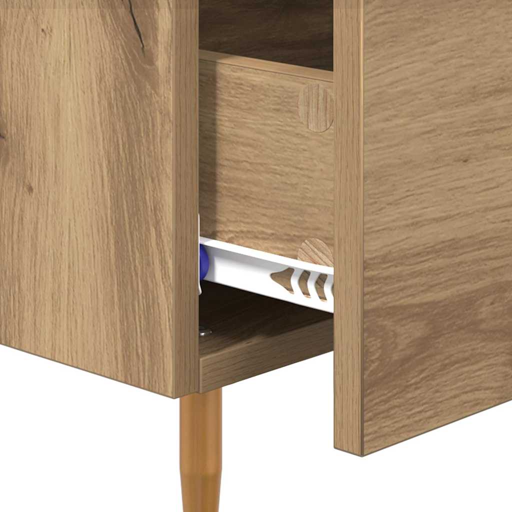 vidaXL Κομοδίνο 2 τμχ. Καφέ 40 x 35 x 47,5 εκ Επεξεργασμένο Ξύλο