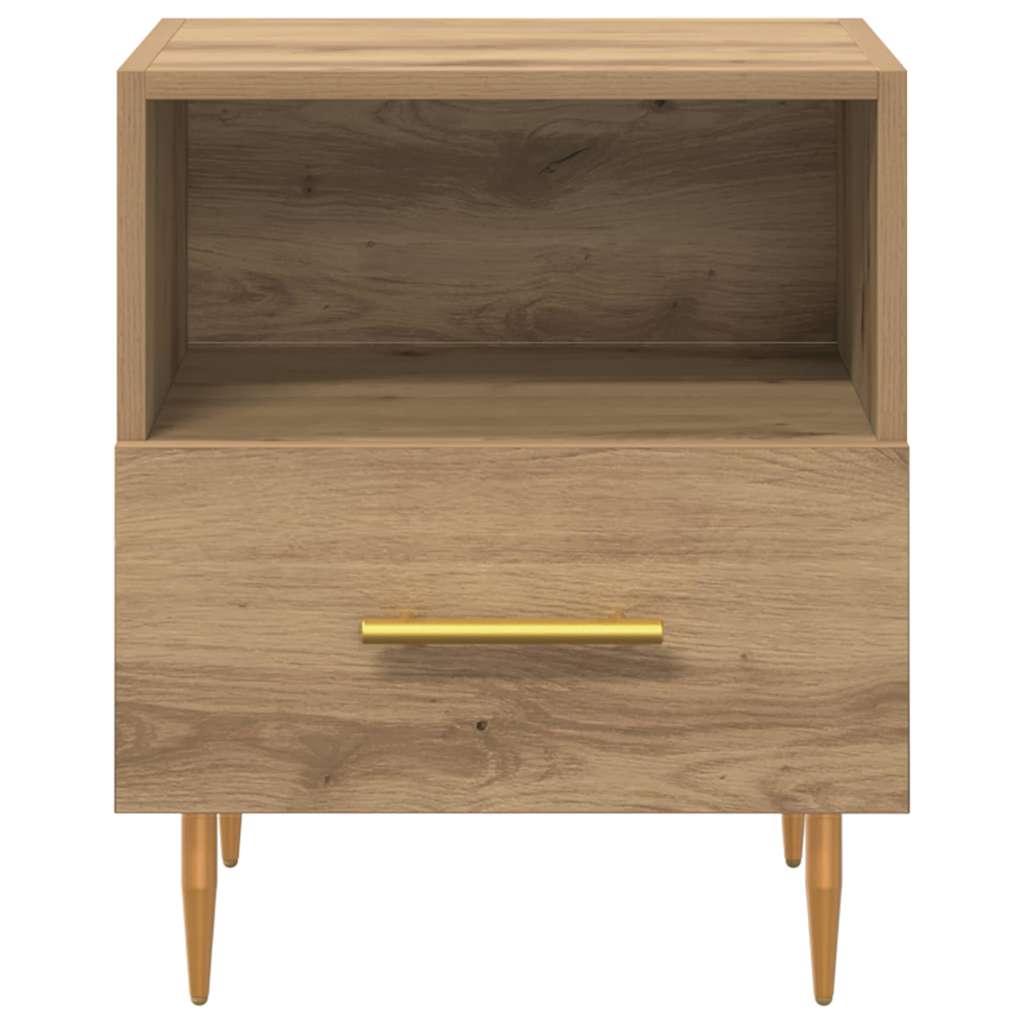vidaXL Κομοδίνο 2 τμχ. Καφέ 40 x 35 x 47,5 εκ Επεξεργασμένο Ξύλο
