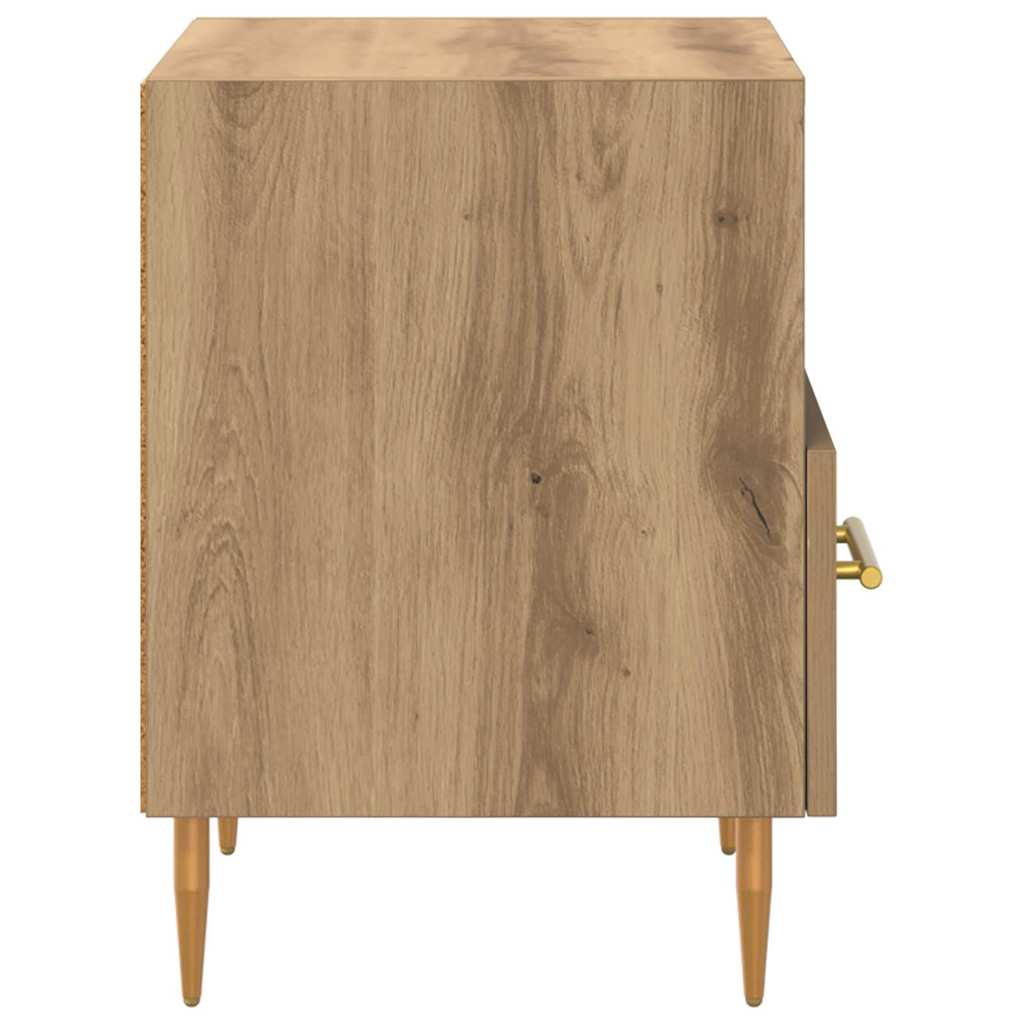 vidaXL Κομοδίνο 2 τμχ. Καφέ 40 x 35 x 47,5 εκ Επεξεργασμένο Ξύλο