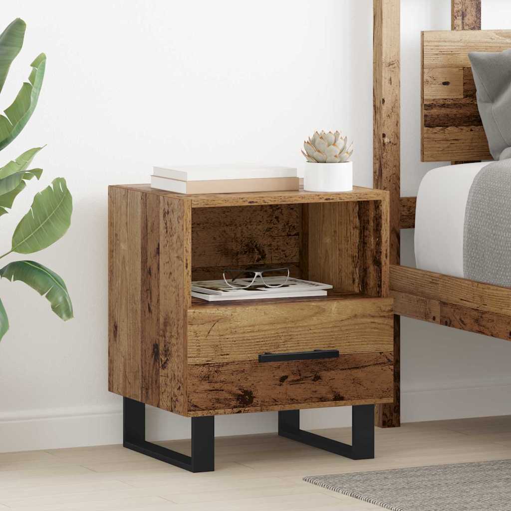 vidaXL Κομοδίνο Παλιό ξύλο 40 x 35 x 47,5 εκ Επεξεργασμένο ξύλο
