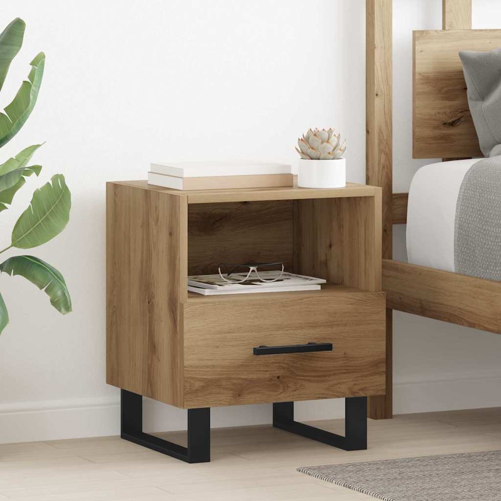 vidaXL Κομοδίνο Artisan Oak 40 x 35 x 47,5 εκ Επεξεργασμένο Ξύλο