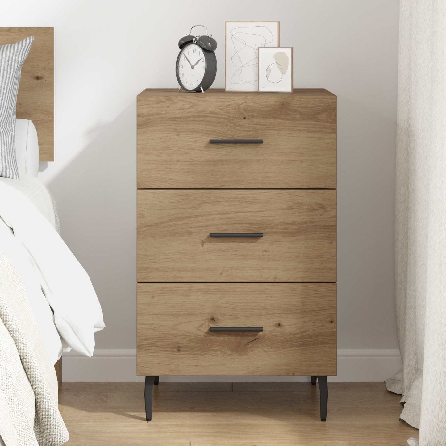vidaXL Κομοδίνο Artisan Oak 40 x 40 x 66 εκ. Επεξεργασμένο Ξύλο
