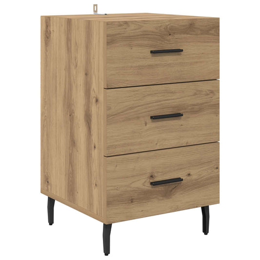vidaXL Κομοδίνο Artisan Oak 40 x 40 x 66 εκ. Επεξεργασμένο Ξύλο