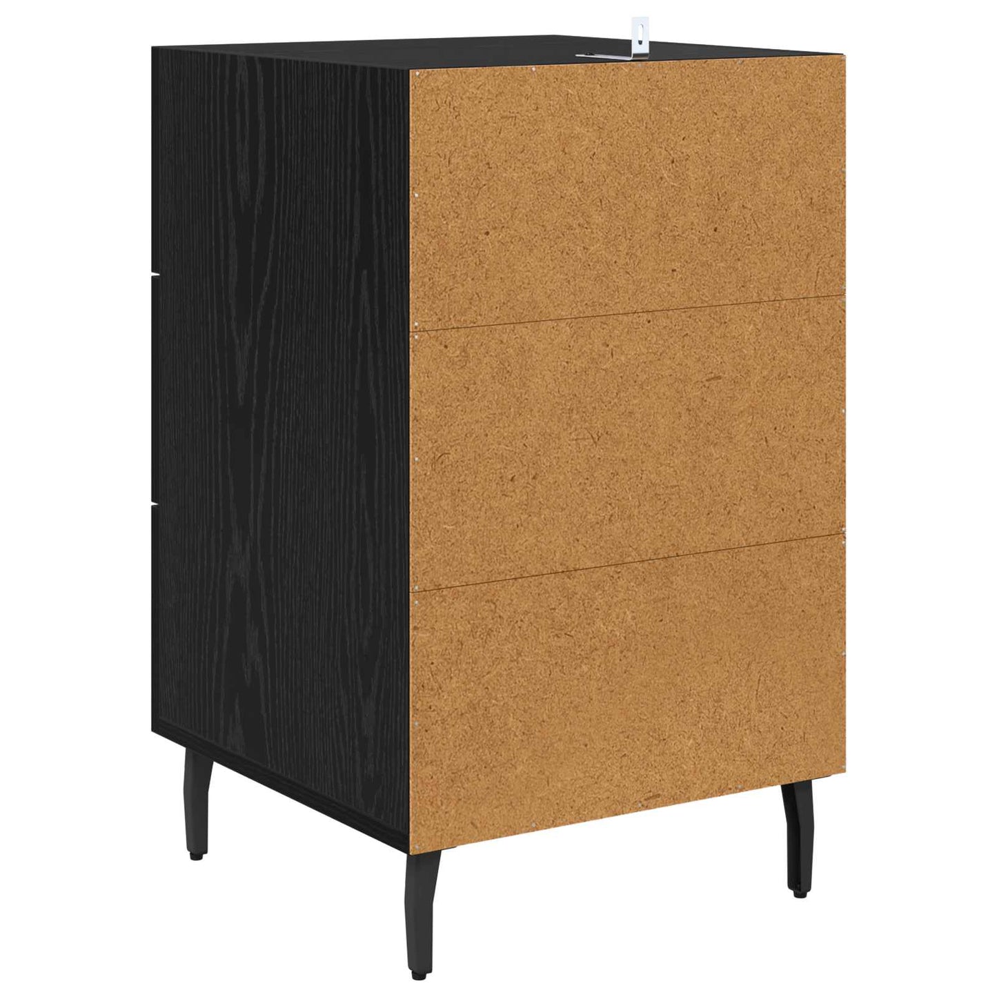 vidaXL Κομοδίνο Μαύρη Οξυά 40 x 40 x 66 εκ. Επεξεργασμένο Ξύλο
