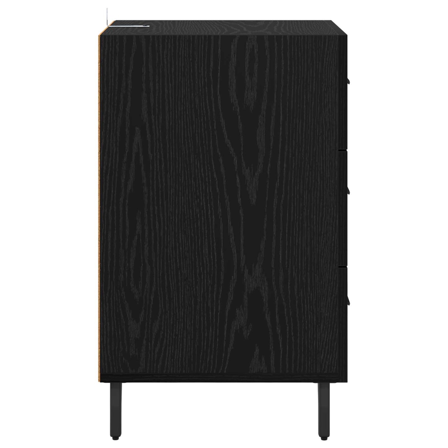 vidaXL Κομοδίνο Μαύρη Οξυά 40 x 40 x 66 εκ. Επεξεργασμένο Ξύλο