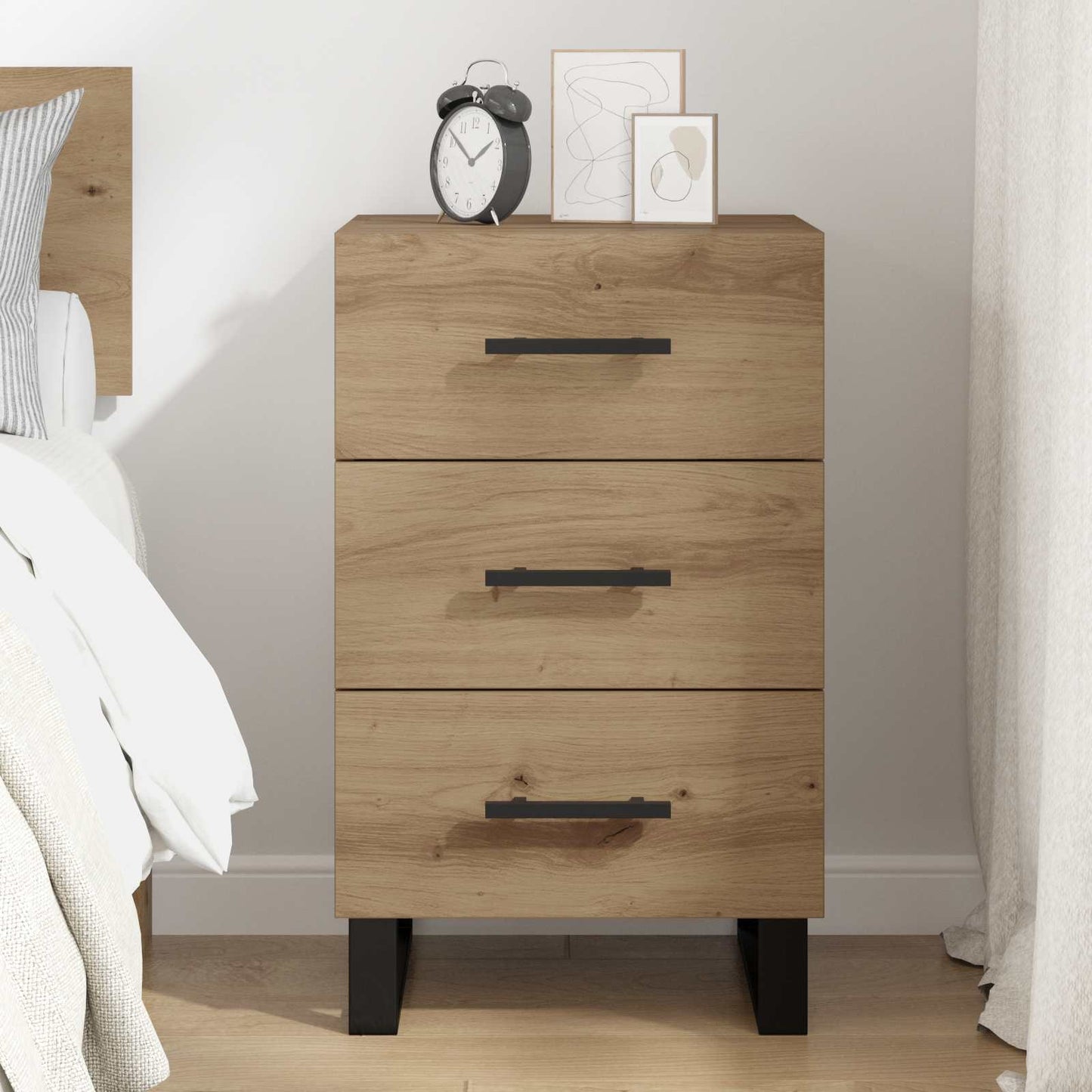 vidaXL Κομοδίνο Artisan Oak 40 x 40 x 66 εκ. Επεξεργασμένο Ξύλο