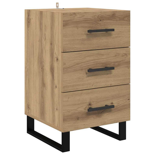 vidaXL Κομοδίνο Artisan Oak 40 x 40 x 66 εκ. Επεξεργασμένο ξύλο