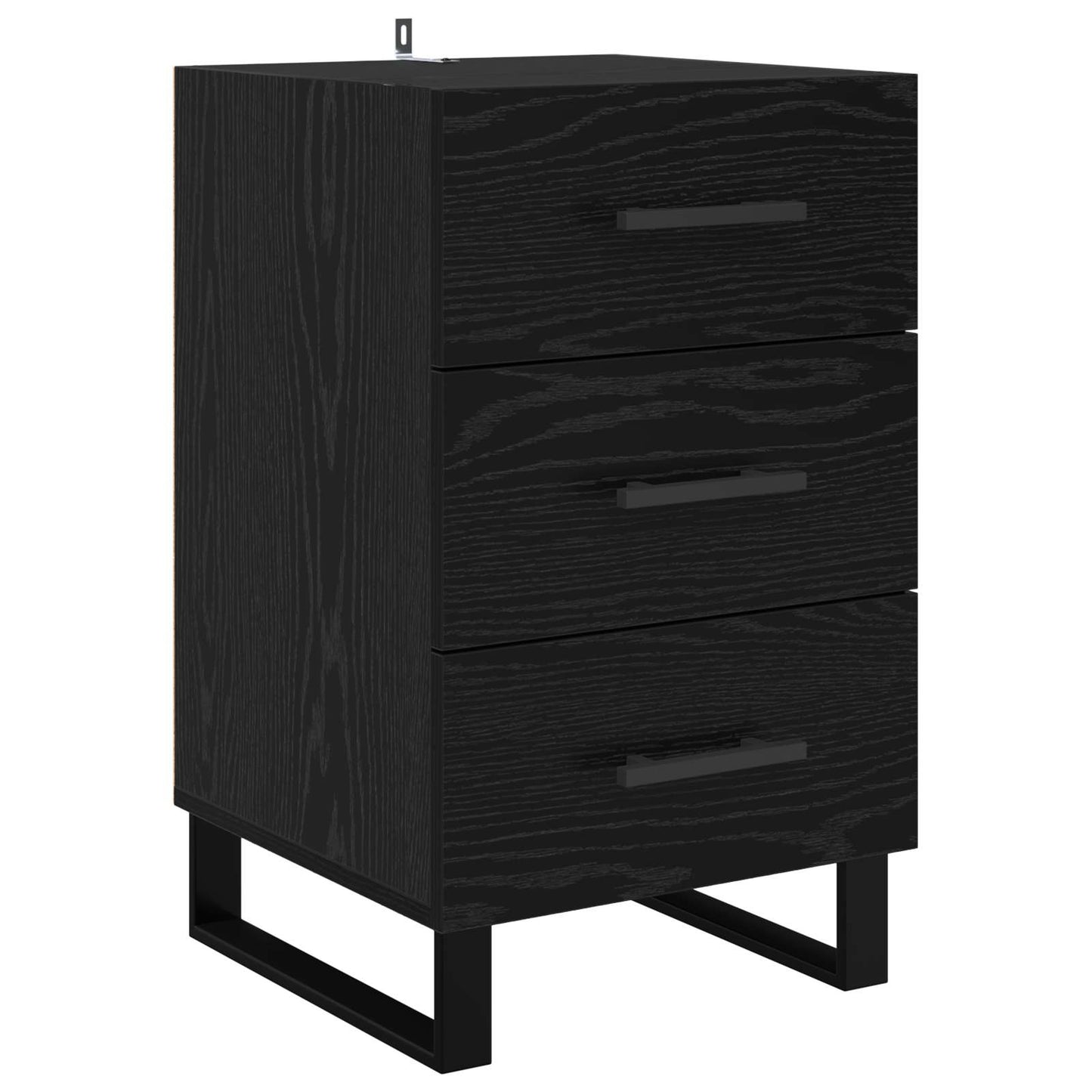 vidaXL Κομοδίνο Μαύρη Οξυά 40 x 40 x 66 εκ. Επεξεργασμένο Ξύλο