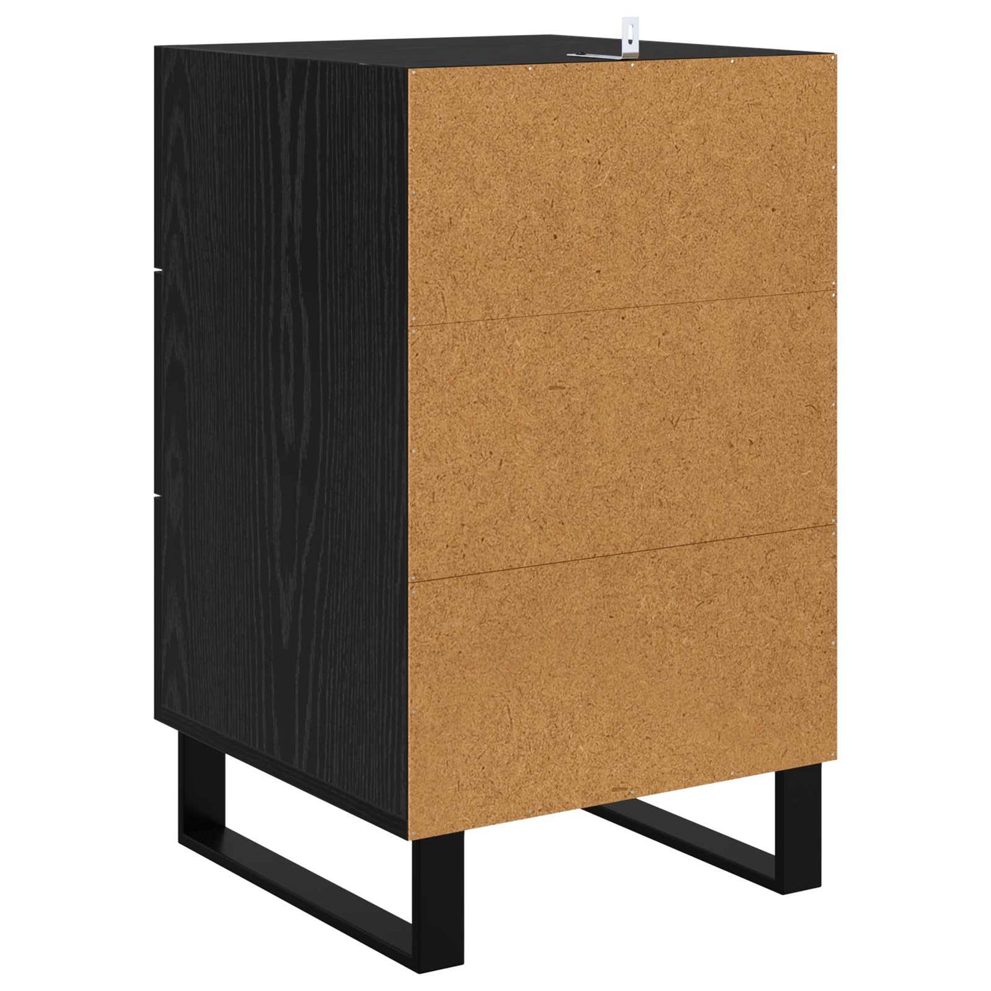 vidaXL Κομοδίνο Μαύρη Οξυά 40 x 40 x 66 εκ. Επεξεργασμένο Ξύλο