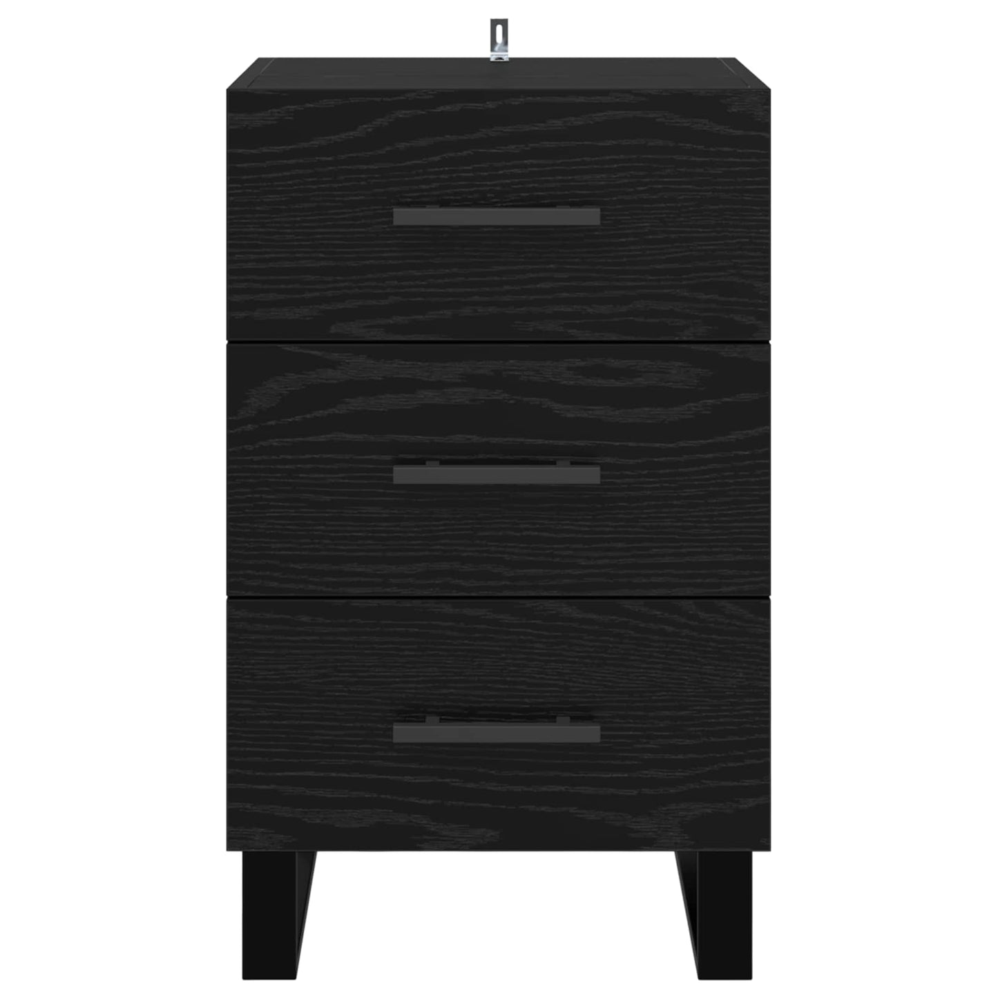 vidaXL Κομοδίνο Μαύρη Οξυά 40 x 40 x 66 εκ. Επεξεργασμένο Ξύλο