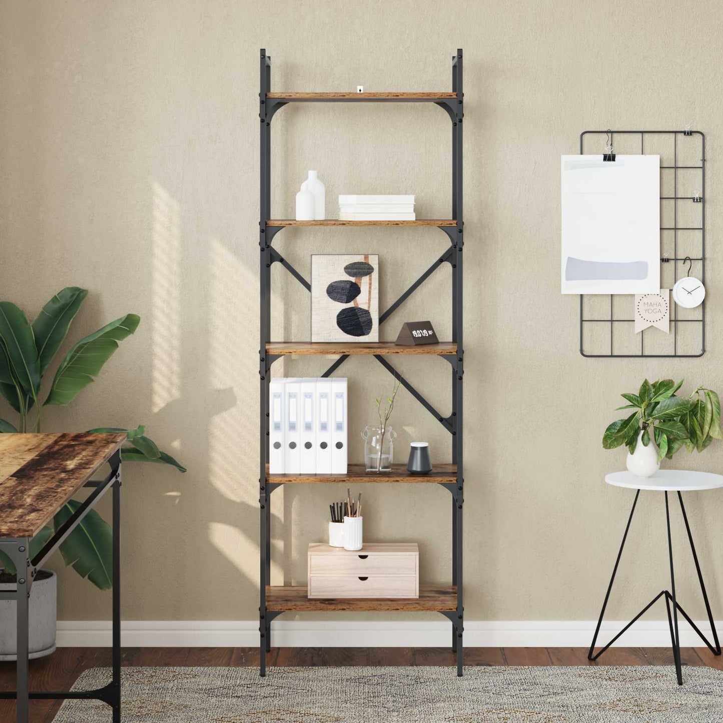 vidaXL Βιβλιοθήκη Παλιό Ξύλο 56 x 32 x 174 cm Επεξεργασμένο ξύλο
