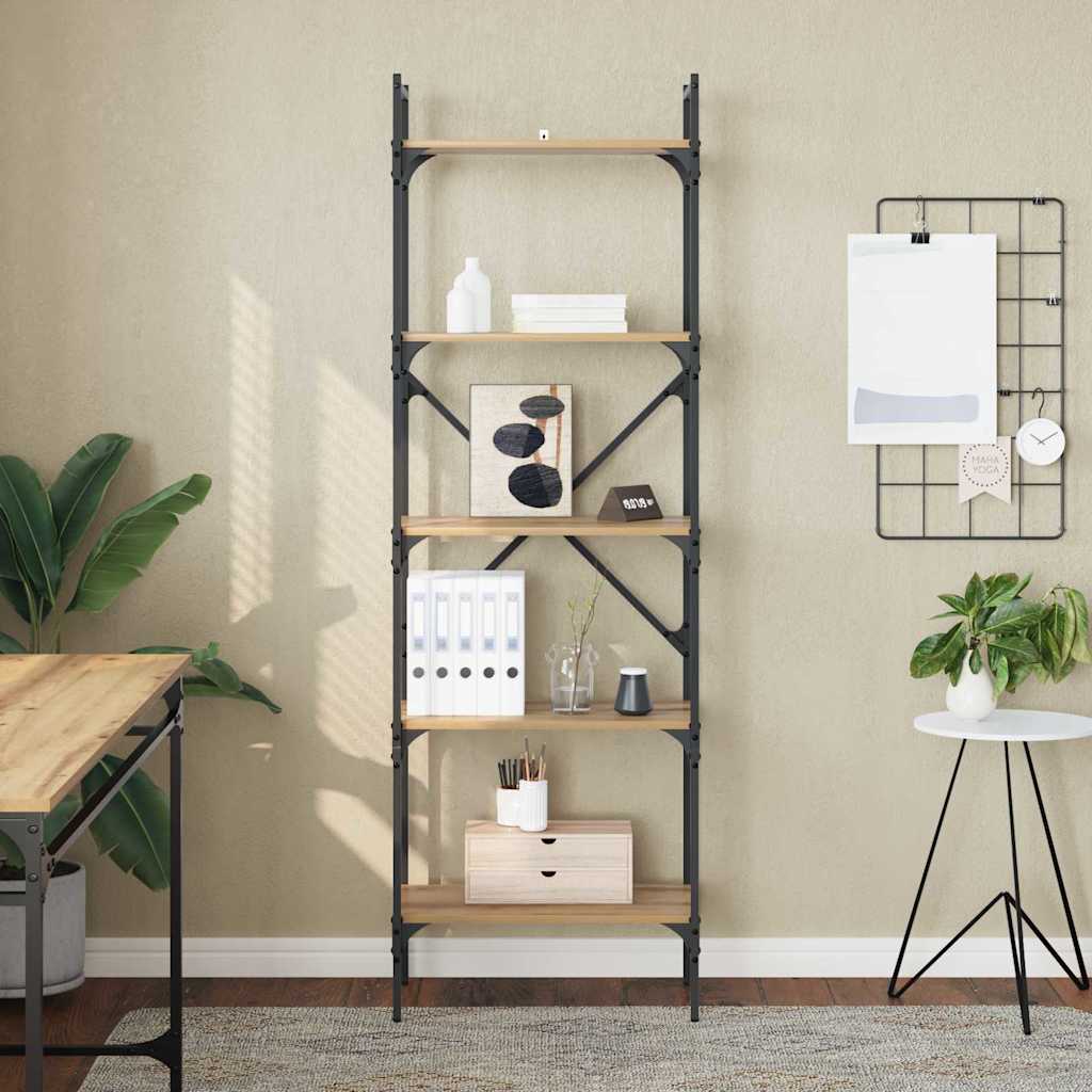 vidaXL Βιβλιοθήκη Artisan Oak 56 x 32 x 174 cm Επεξεργασμένο ξύλο