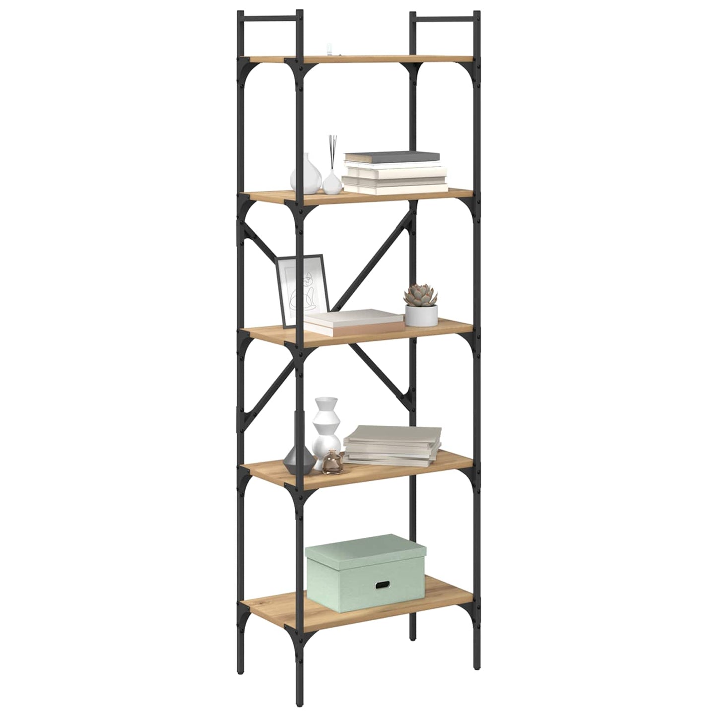 vidaXL Βιβλιοθήκη Artisan Oak 56 x 32 x 174 cm Επεξεργασμένο ξύλο