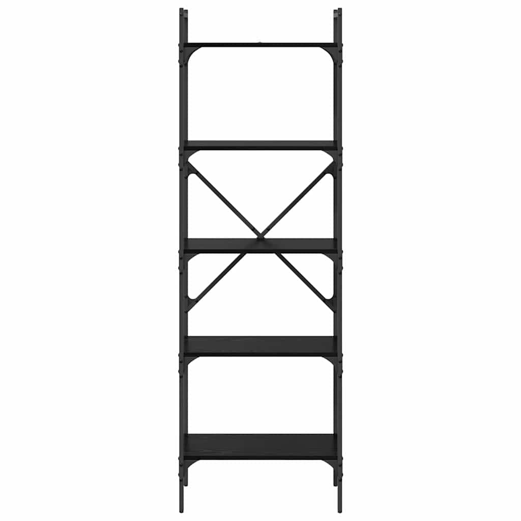 vidaXL Βιβλιοθήκη Μαύρη Οξυά 56 x 32 x 174 cm Επεξεργασμένο ξύλο