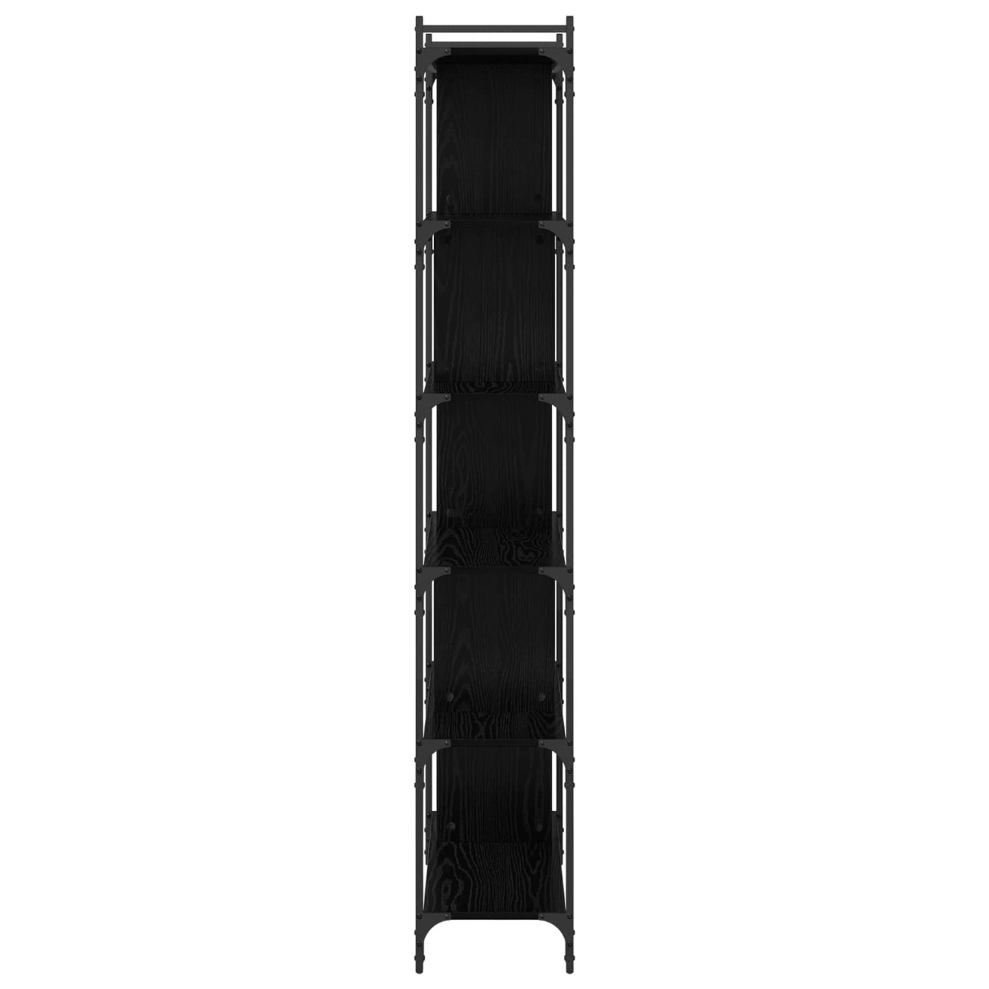 vidaXL Βιβλιοθήκη Μαύρη δρυς 76 x 32 x 192 εκ. Επεξεργασμένο ξύλο