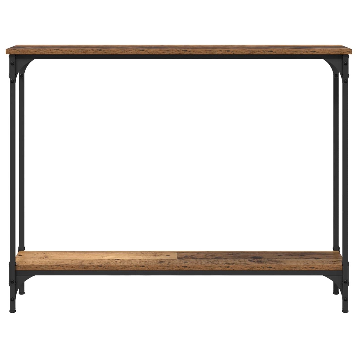 vidaXL Τραπέζι κονσόλας με ράφι Παλιό Ξύλο 100 x 22,5 x 75 εκ