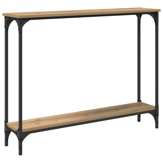 vidaXL Τραπέζι κονσόλας με ράφι Artisan Oak 100 x 22,5 x 75 εκ