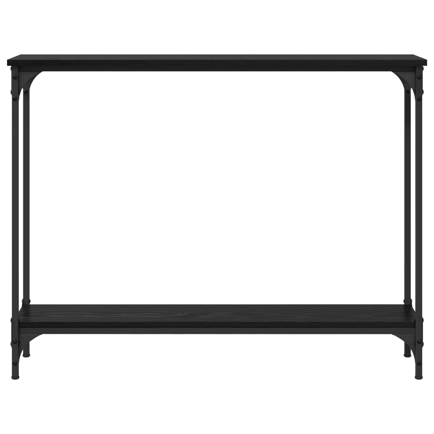 vidaXL Τραπέζι κονσόλας με ράφι Μαύρη Οξυά 100 x 22,5 x 75 εκ