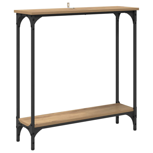 vidaXL Τραπέζι κονσόλας με ράφι Artisan Oak 75 x 22,5 x 75 εκ