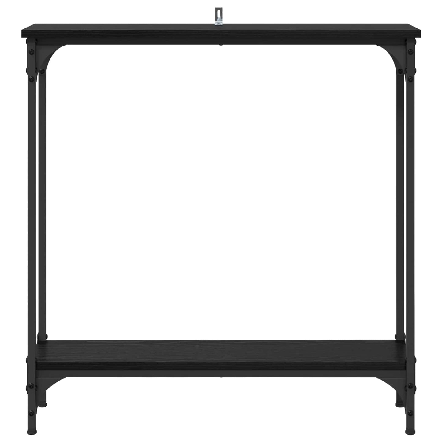 vidaXL Τραπέζι κονσόλας με ράφι Μαύρη Οξυά 75 x 22,5 x 75 εκ