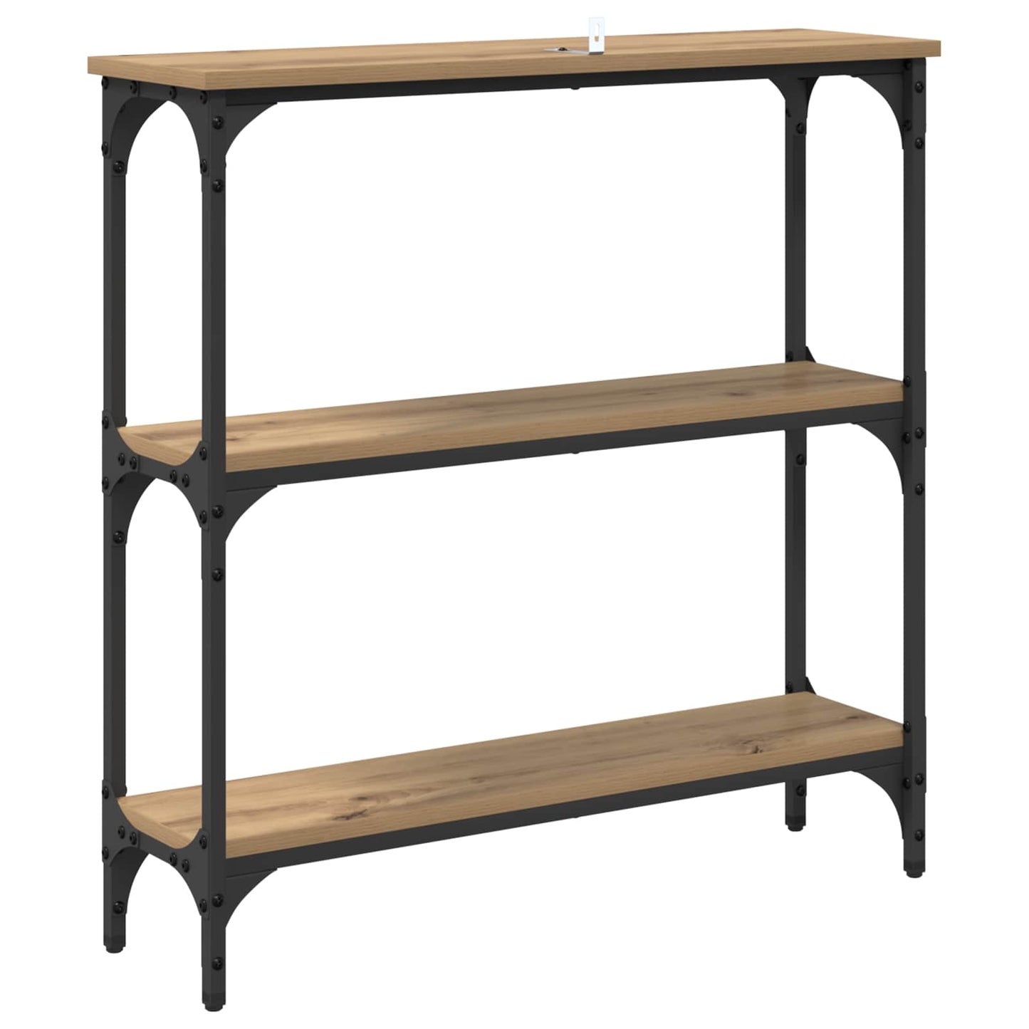 vidaXL Τραπέζι κονσόλας με ράφι Artisan Oak 75 x 22,5 x 75 εκ