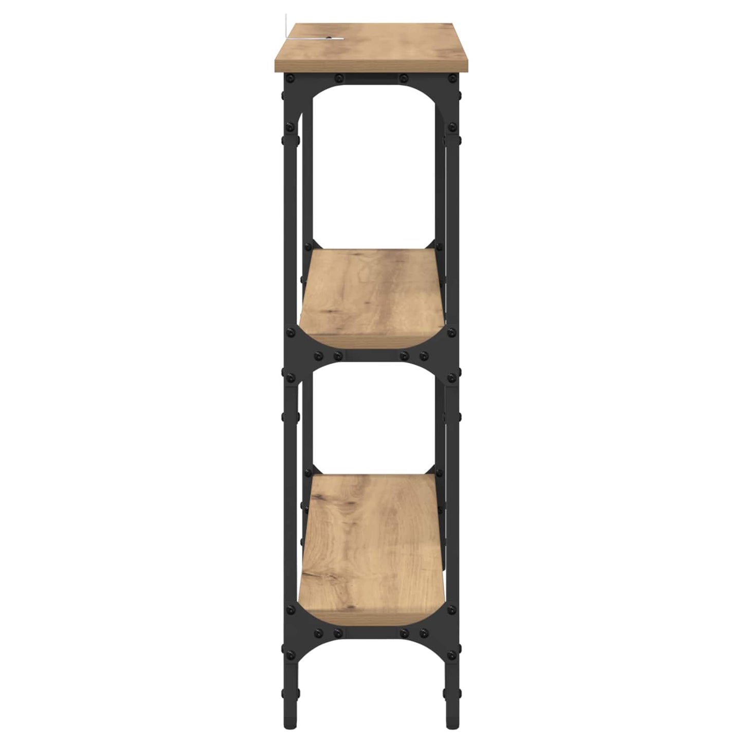 vidaXL Τραπέζι κονσόλας με ράφι Artisan Oak 75 x 22,5 x 75 εκ