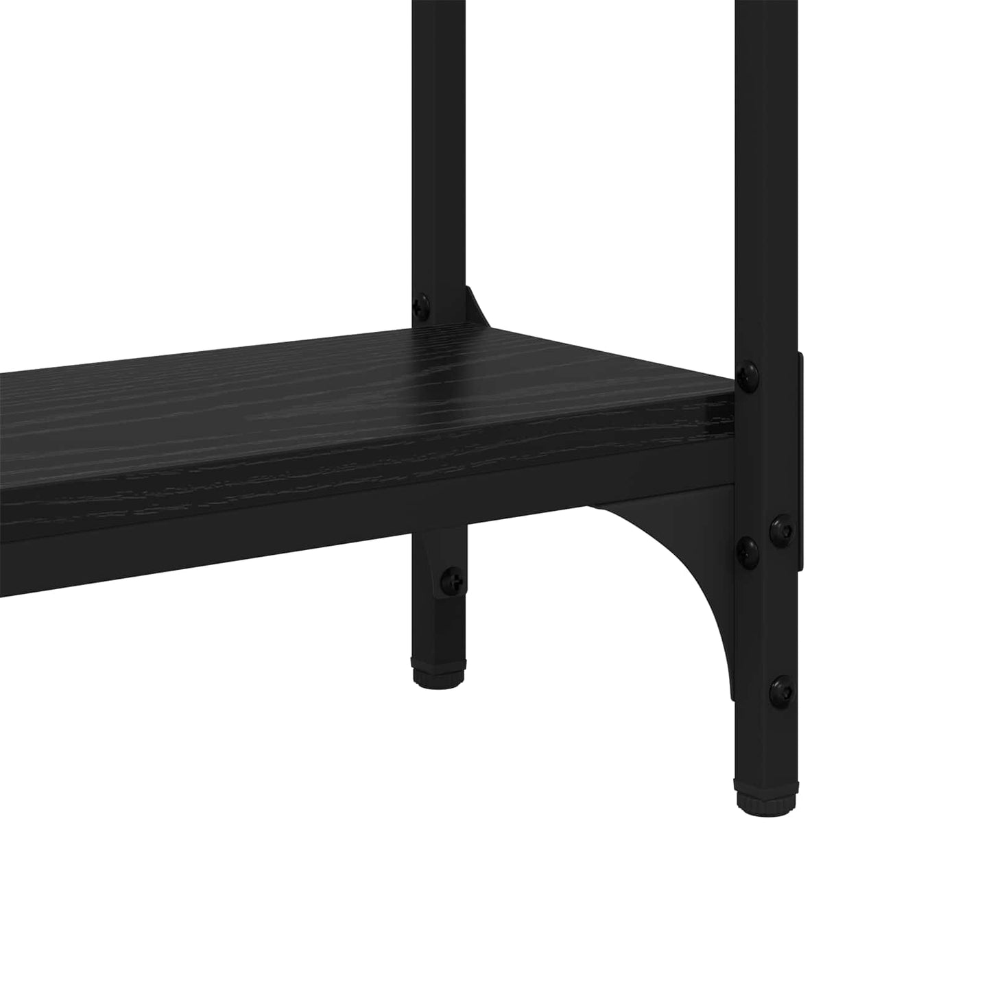 vidaXL Τραπέζι κονσόλας με ράφι Μαύρη Οξυά 75 x 22,5 x 75 εκ