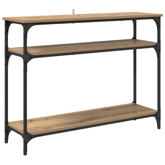 vidaXL Τραπέζι κονσόλας με ράφι Artisan Oak 100 x 29 x 75 εκ.