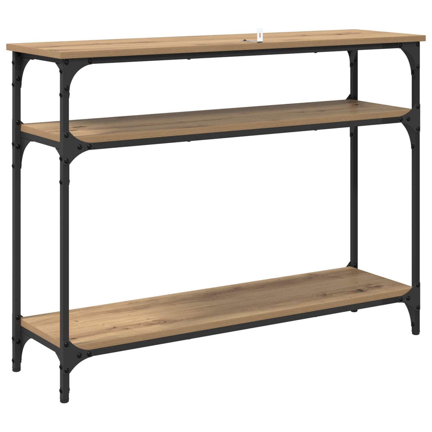 vidaXL Τραπέζι κονσόλας με ράφι Artisan Oak 100 x 29 x 75 εκ.