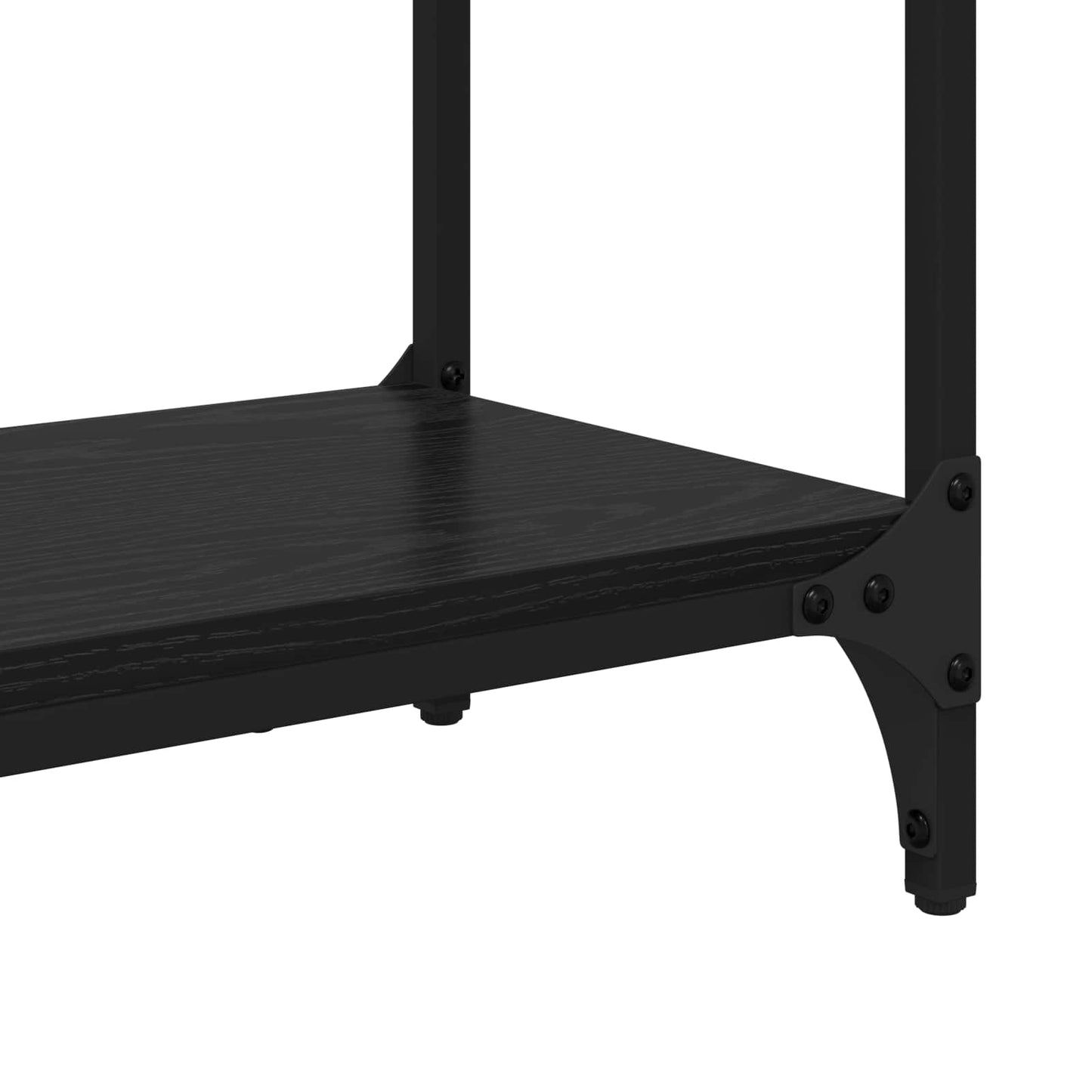 vidaXL Τραπέζι κονσόλας Μαύρη Οξυά 75 x 29 x 75 εκ Επεξεργασμένο ξύλο