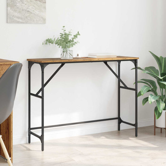 vidaXL Τραπέζι κονσόλας Παλιό ξύλο 100 x 32 x 75 εκ Επεξεργασμένο Ξύλο