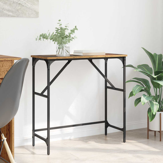 vidaXL Τραπέζι κονσόλας Παλιό ξύλο 75 x 32 x 75 εκ. Επεξεργασμένο Ξύλο