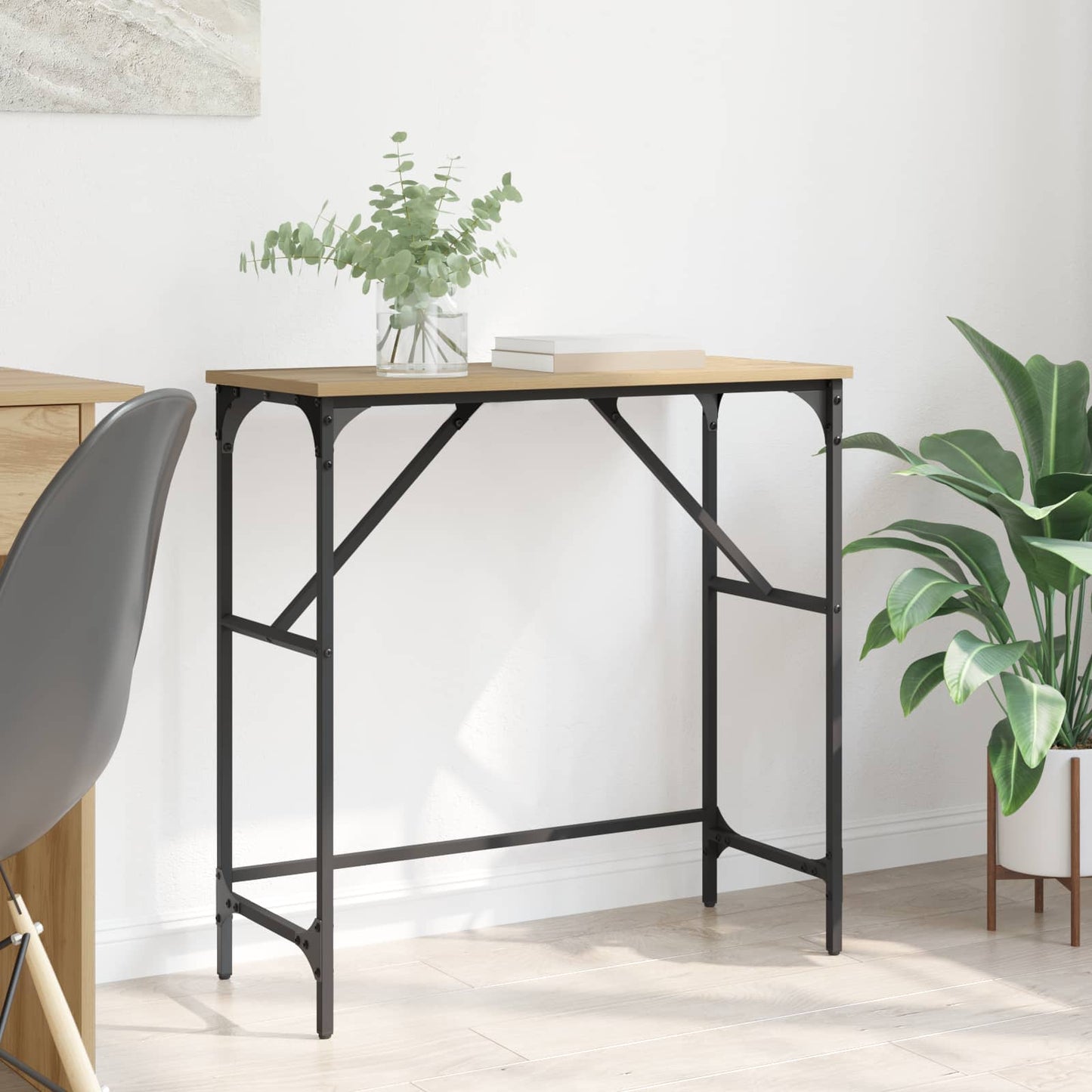 vidaXL Τραπέζι κονσόλας Artisan Oak 75 x 32 x 75 εκ.