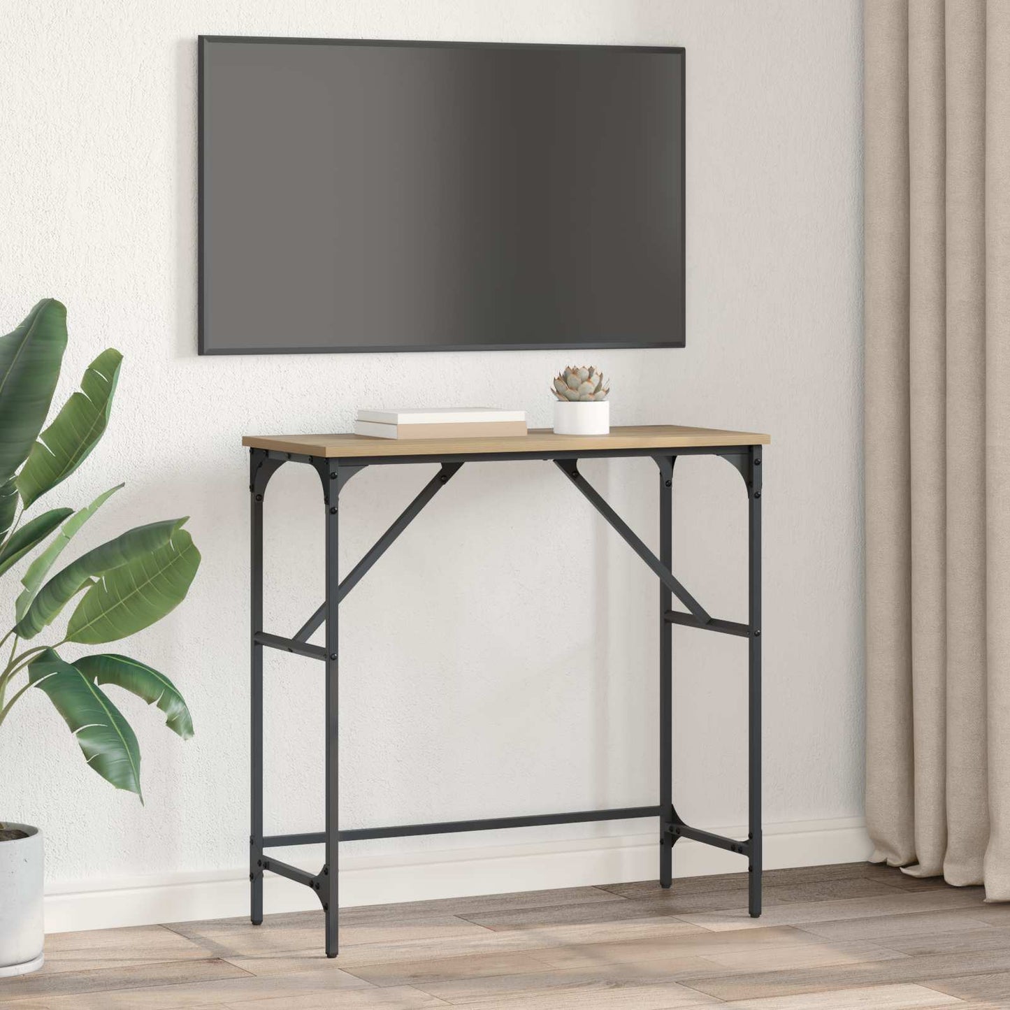 vidaXL Τραπέζι κονσόλας Artisan Oak 75 x 32 x 75 εκ.