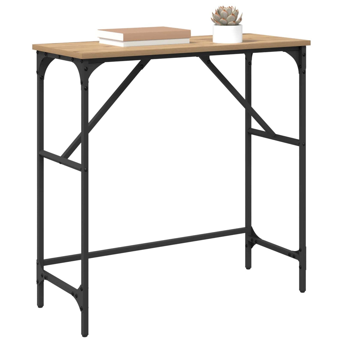 vidaXL Τραπέζι κονσόλας Artisan Oak 75 x 32 x 75 εκ.