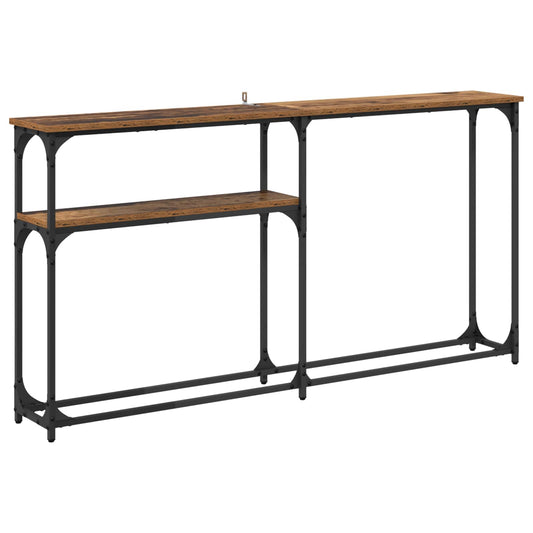 vidaXL ΤραπέζιΚονσόλας Παλιό Ξύλο 145 x 22,5 x 75 εκ.