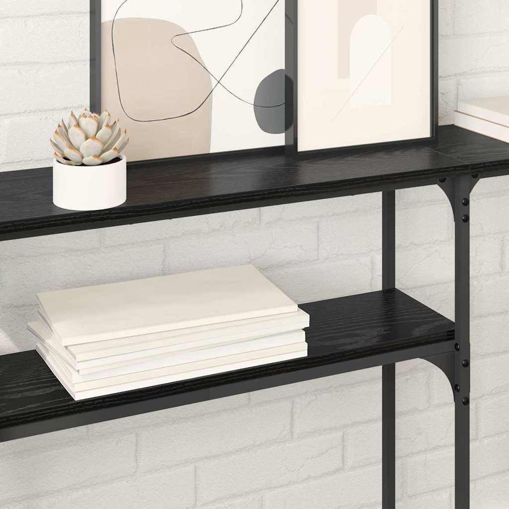 vidaXL ΤραπέζιΚονσόλας Μαύρη Οξυά 146 x 22.5 x 75 εκ.