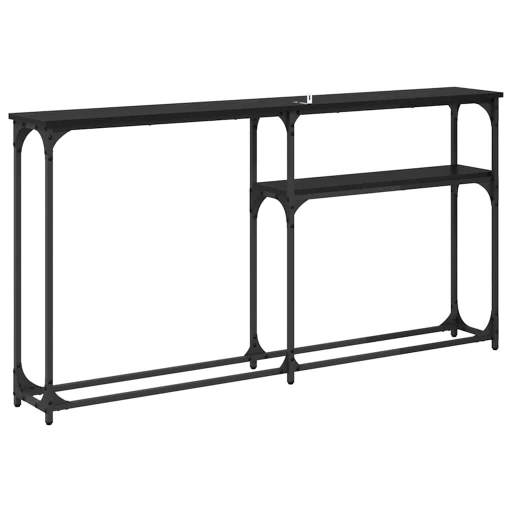 vidaXL ΤραπέζιΚονσόλας Μαύρη Οξυά 146 x 22.5 x 75 εκ.